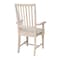 International Concepts Mission Side Chair with Arms, Unfinished Seat, Wood Back, 39.2 W 21.3 in L 21.3 H, Wood Seat 265A - alternate 2